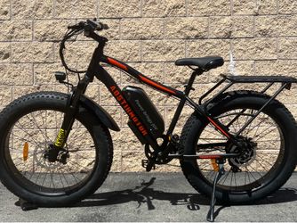 750/1000 Watt Electric Fat Tire E-Bike, 28mph, 26x4.0 Fat Tire, Rear Rack