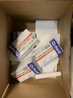 Offord white index card