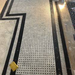 marble floors and walls 