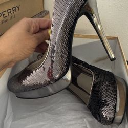 Michael Kors Sequins Metallic Heels