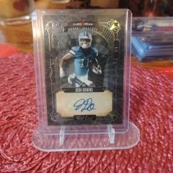 Football Card Josh Downs College Auto Numbered 1/1 WR COLTS
