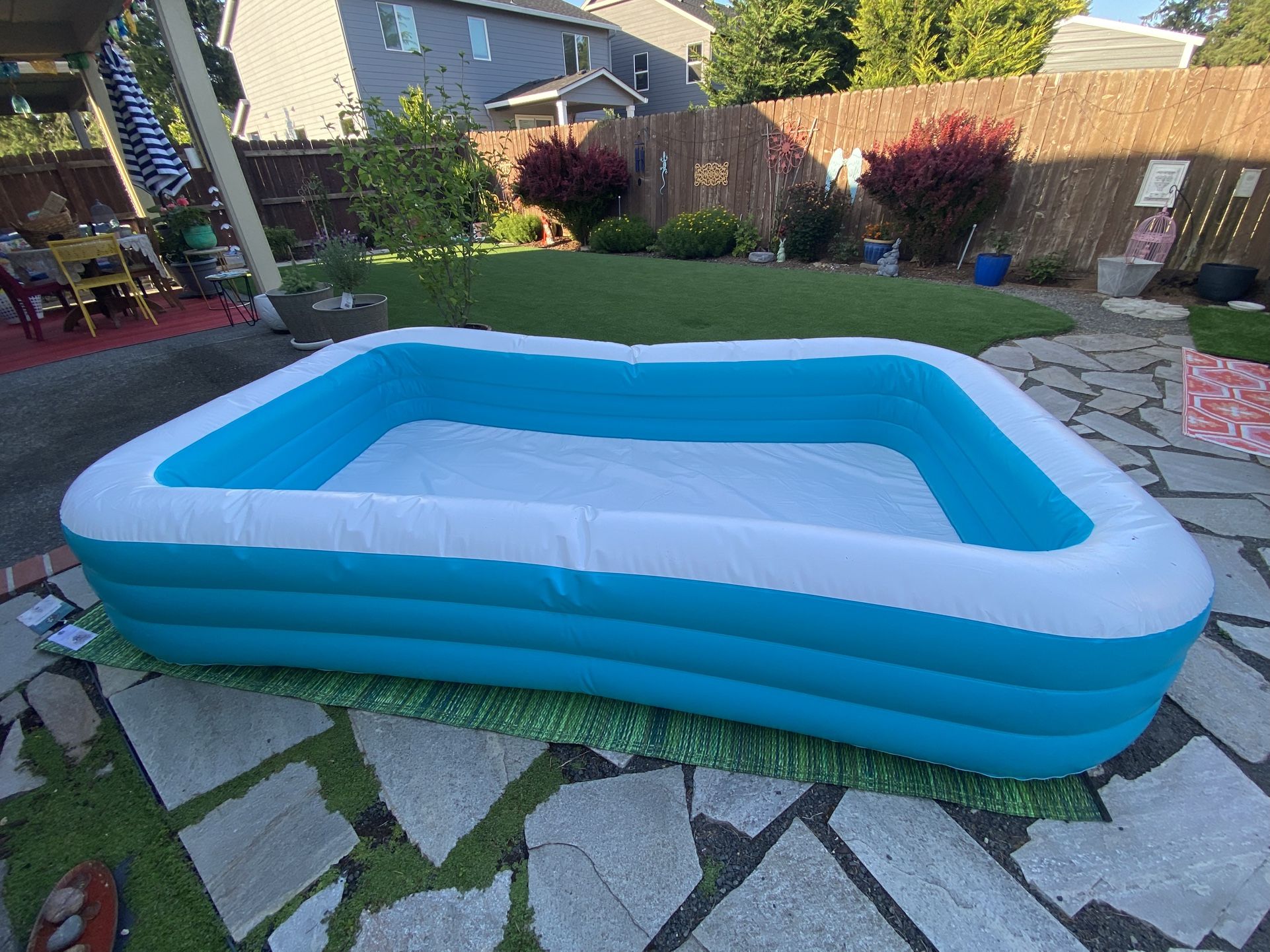 Inflatable Swimming Pool. Rectangle. 10’ Long.