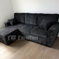 New Black Sofa 