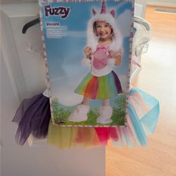 NEW  Fuzzy Unicorn Costume Size Small
