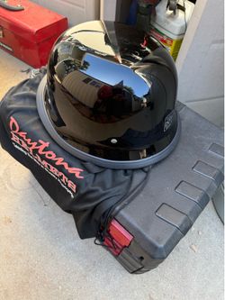 Motorcycle Daytona gloss black German helmet