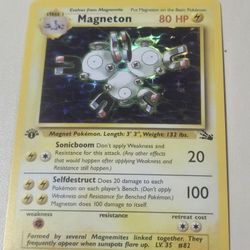 Magneton Pokemon TGC Rare 1999 Holo 1st Edition 11/62 Mint 