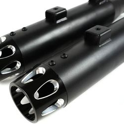 SHARKROAD 3" Black Mortar Slip On Mufflers Raindrop Harley Sportster XL 2014-18