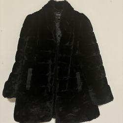 Black Faux Fur Coat