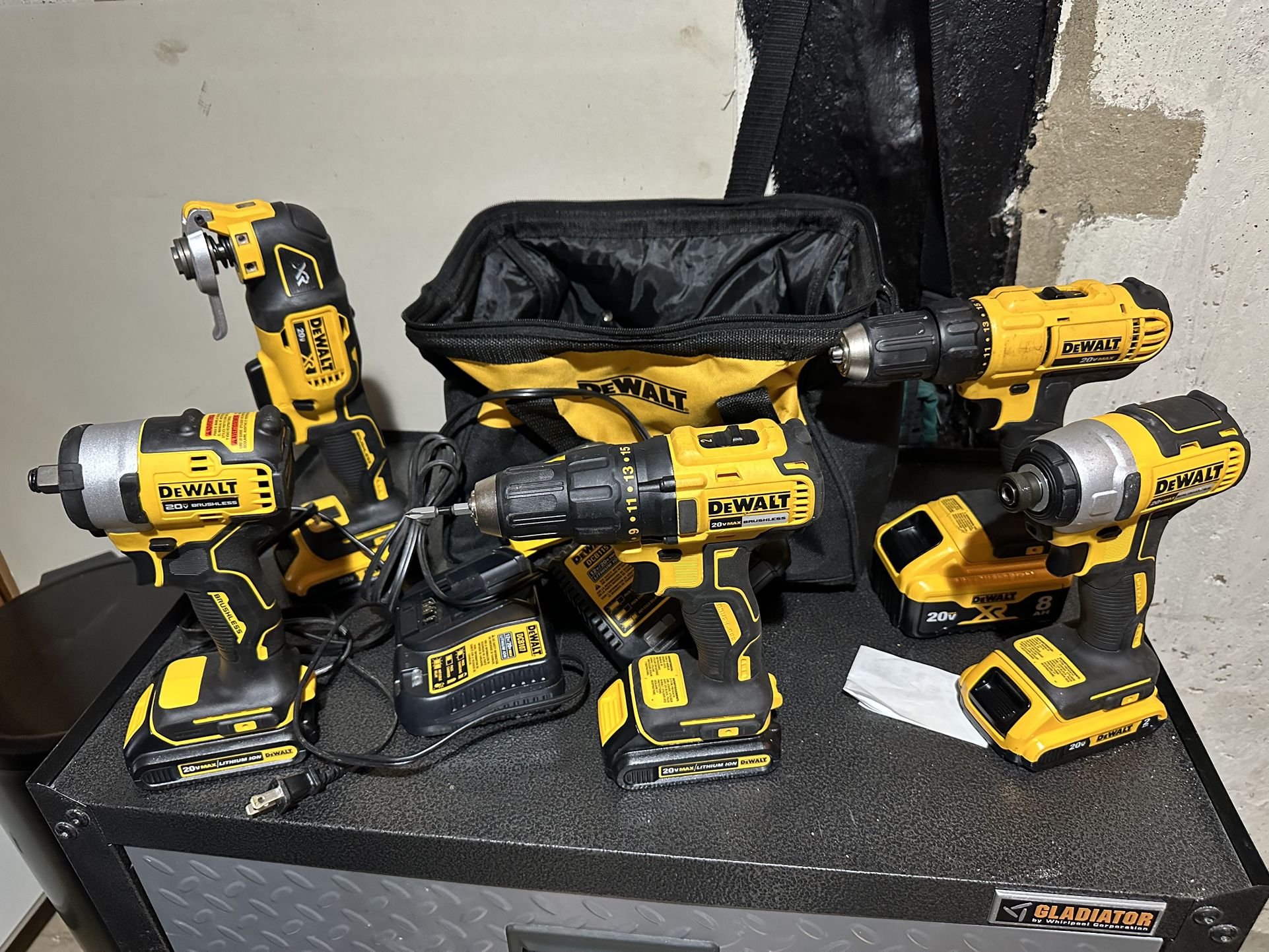 DEWALT Tools Set Only Not Separated 5/ Battery’s 2 Charger 