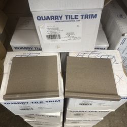 🧰🛠 Metropolitan Ceramics Ironspot Puritan Grey Quarry Tile Trim 6"x 6" Cover Base Tile-$35 EACH BOX!🧰🛠