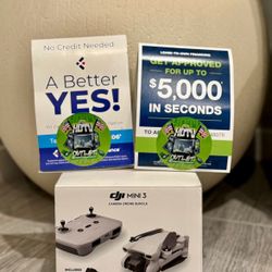 DJI mini 3 camera drone bundle 128gb micro sd card shoulder bag floor model display 
