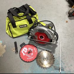 RYOBI 15A Corded 7-1/4" Circular Saw w/Laser Alignment System CSB144LZ W/ Extras