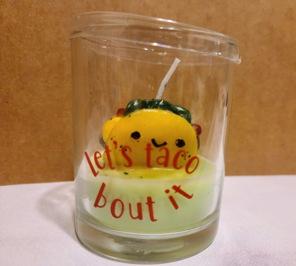 Taco Novelty Candle with original cover