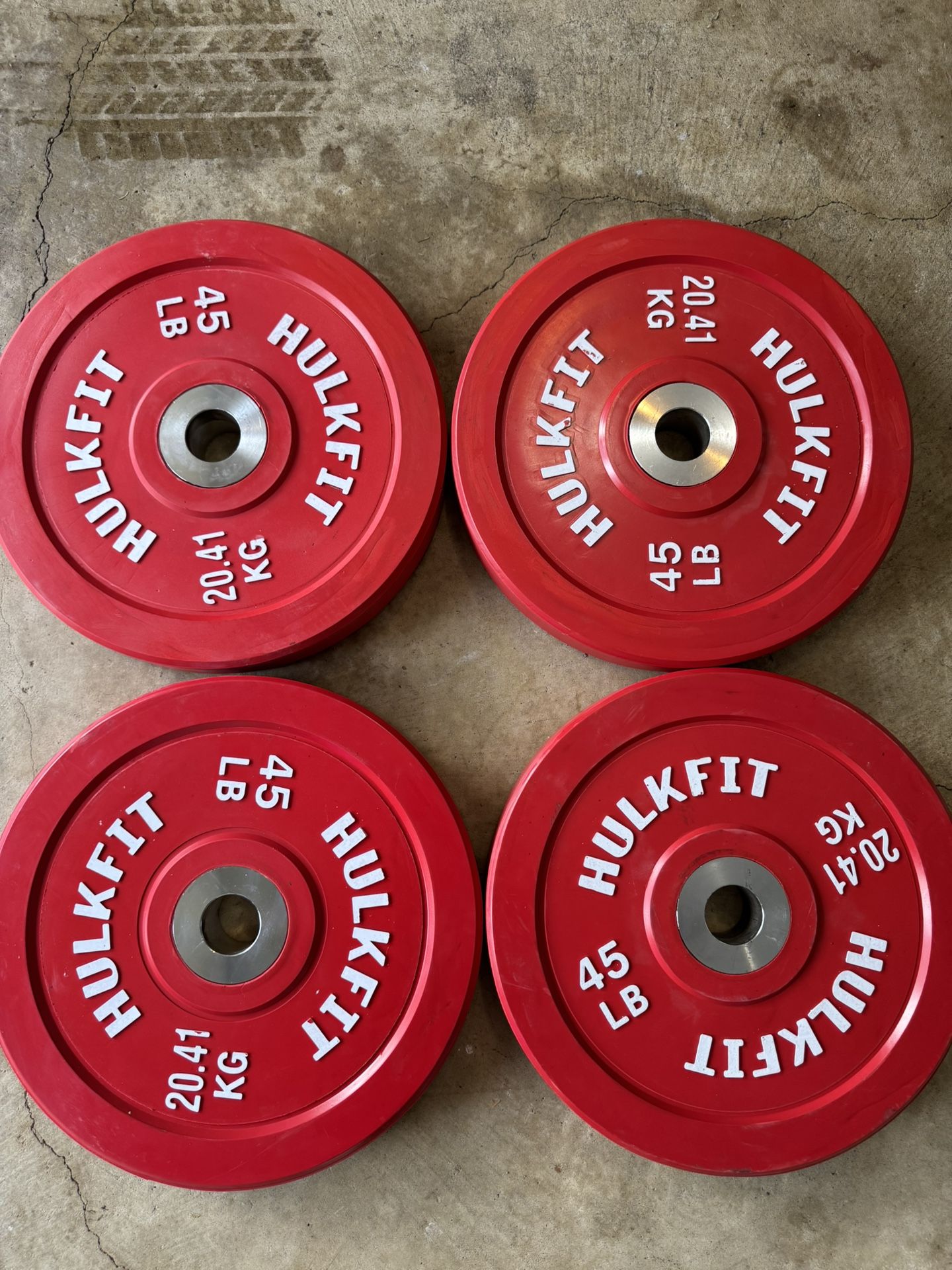 45 Pound Hulk Fit Bumper Plates 2 Pairs