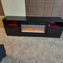Brand New 71 Inch Tv Stand Fired Place W/ Heather $449 FREE LOCAL DELIVERY & SET UP 