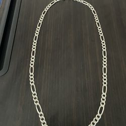 .925 Sterling Silver Figaro Chain 26 Inches 