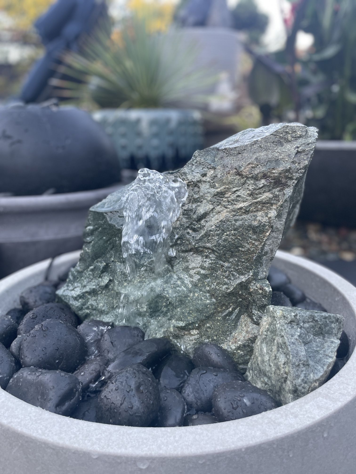 Custom Natural Granite Fire & Water Fountain Combo Package - Plug & Play
