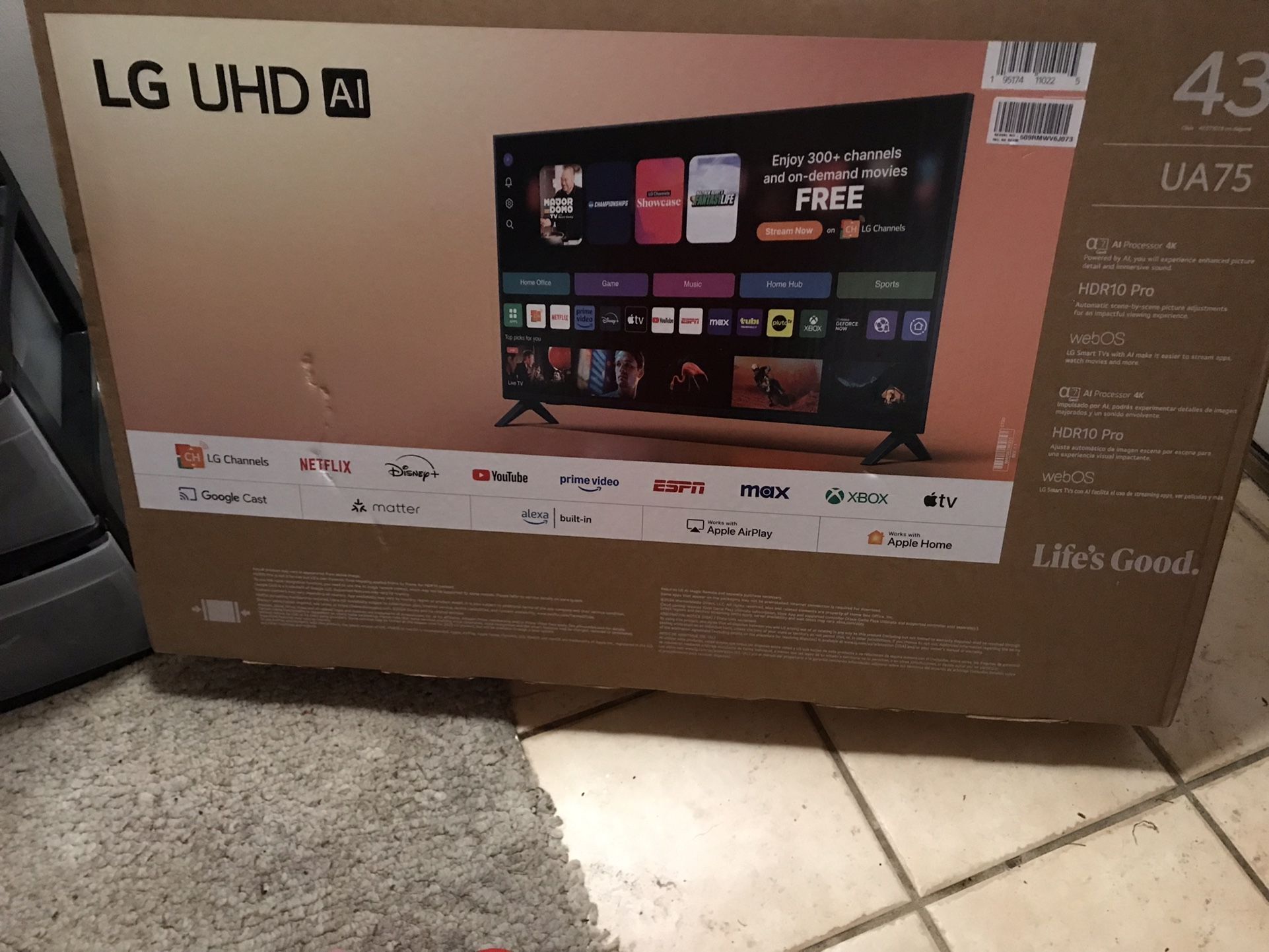 43” LG Smart TV