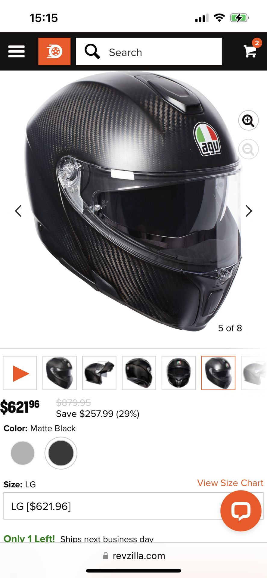 AGV Carbon Fiber Modular Motorcycle Helmet 