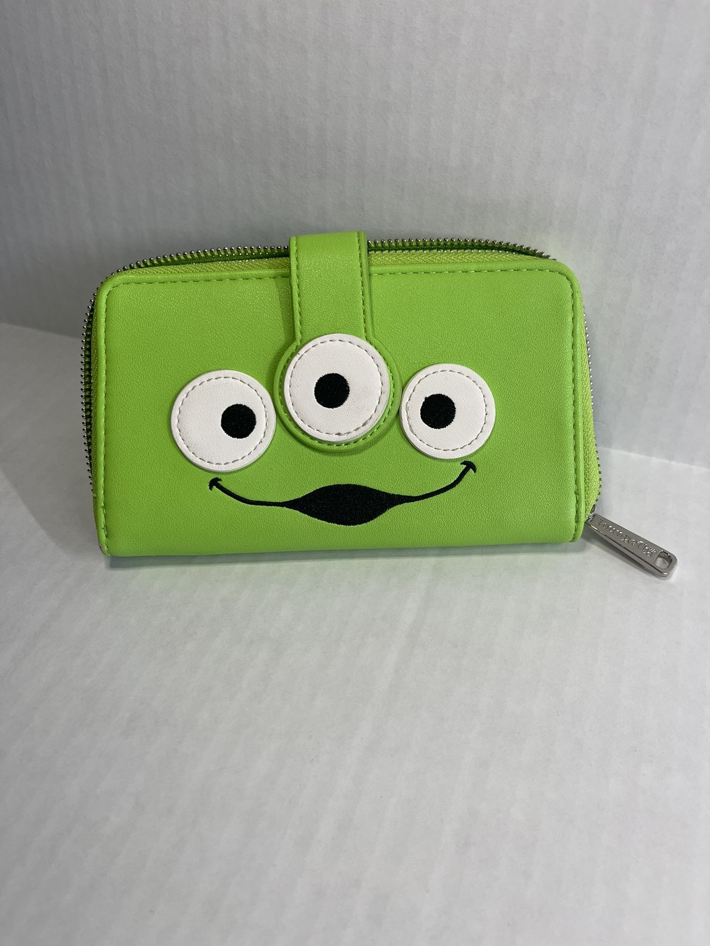 Disney Pixar Loungefly Toy Story green alien Eyes zip Around wallet