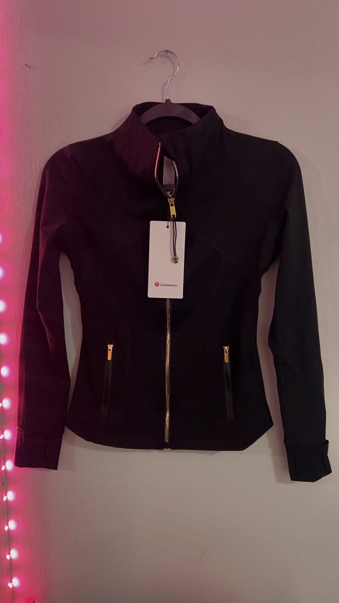 Lululemon Black And Gold Zipper Jacket