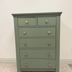 Modern 6 Drawer Tallboy Dresser 
