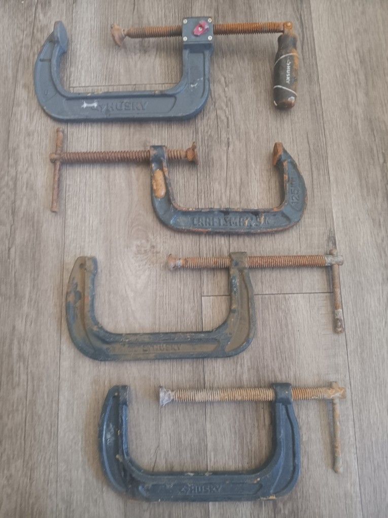 3 Husky and 1 Crafstman Clamp