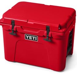 YETI TUNDRA 35 COOLER, RESCUE RED  NEW IN BOX, NEVER OPENED! 