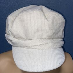 Women’s Ivory Vintage Flat Cap