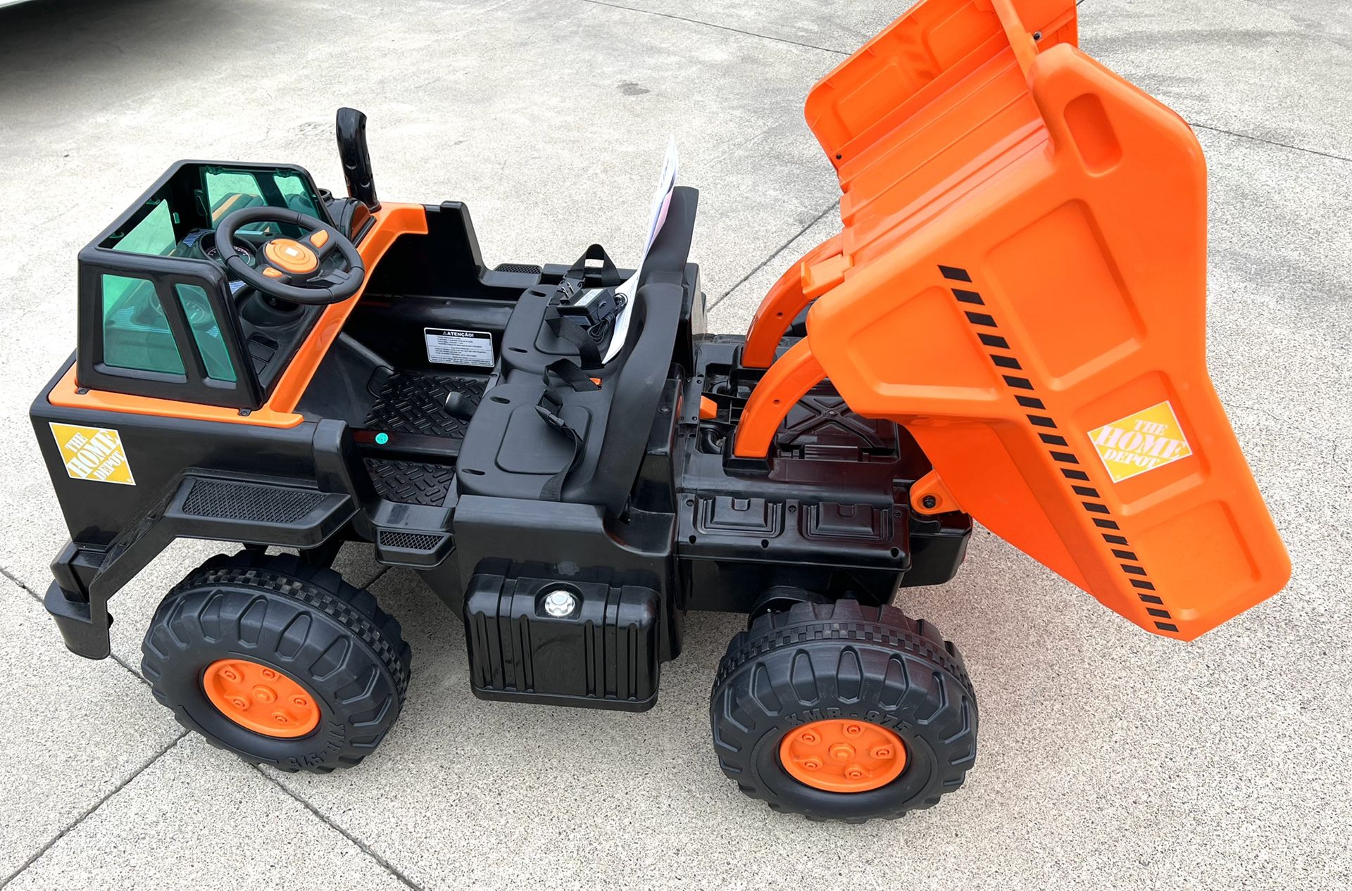 Home Depot Dump Truck 12volt Electric Kid Ride On Car Power Wheels