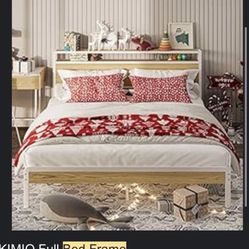 White Full Size Bed Frame