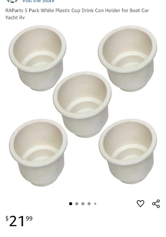 New In Box. Set Of 5 CUP CUP/ CAN HOLDERS FOR RV, BOAT, YACHT, CAR. CASH , PICKUP ONLY. 