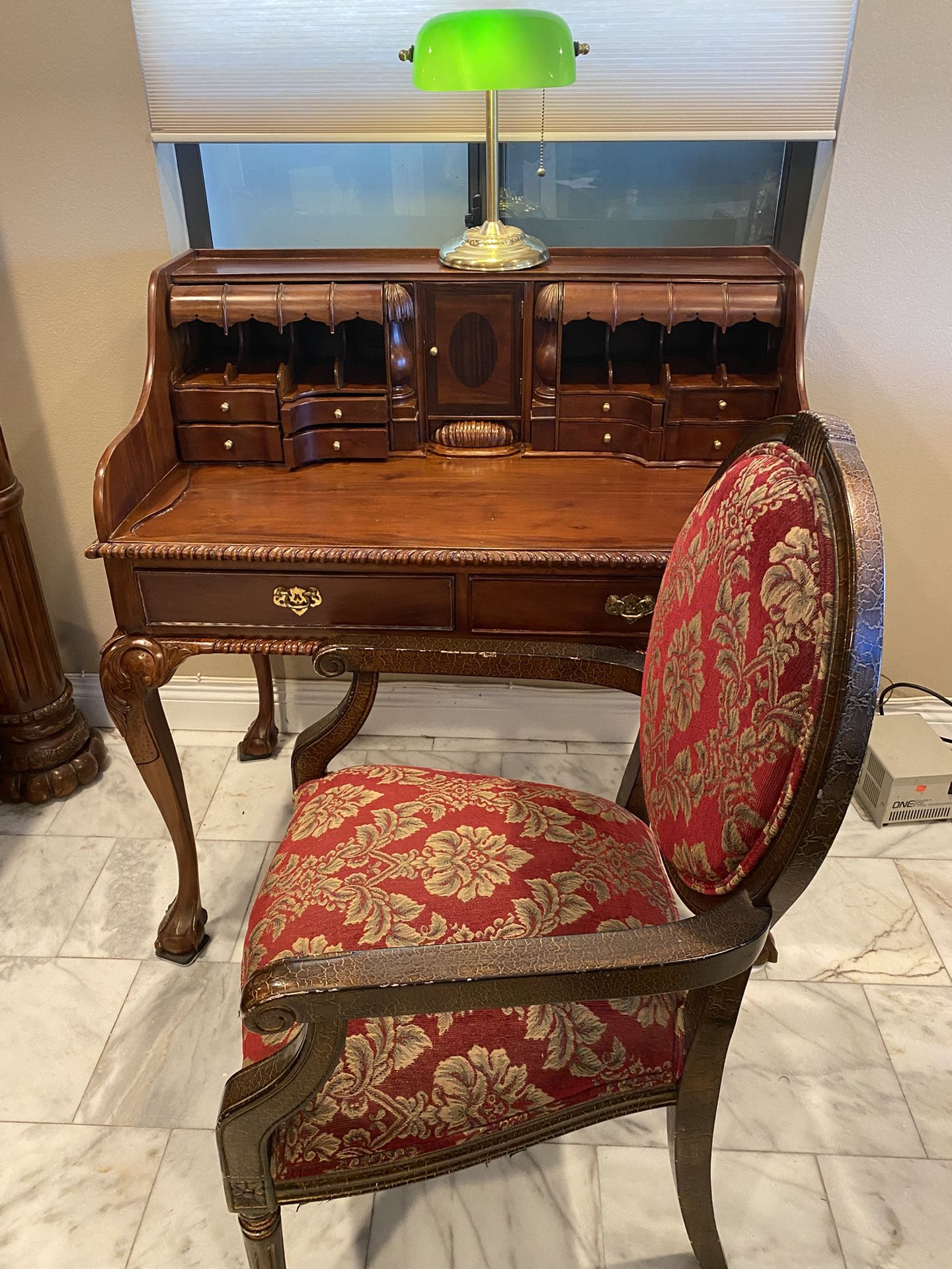 Antique Vintage Desk and ChairVery Ornate