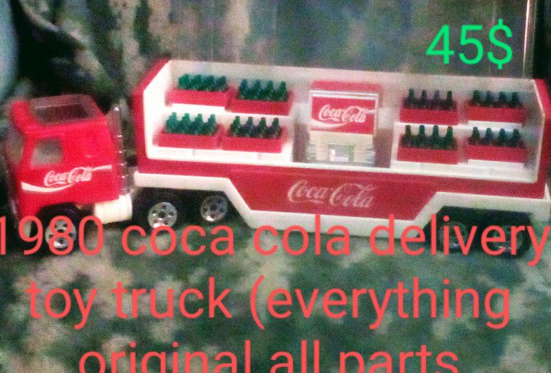 1980 Coca Cola Delivery Toy Truck With All Original Accessories Included As Well 