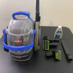 Bissell Little Green Pro Portable Carpet & Upholstery Cleaner and Car/Auto Detailer with Deep Stain Tool, 3" Tough Stain Tool, Plus Two 8 oz. Trial-Si