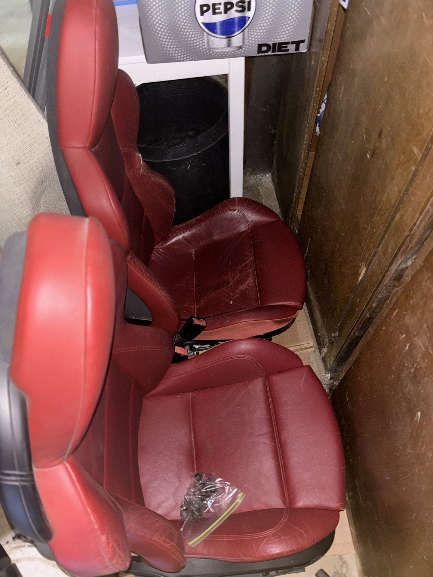 Red Leather BMW Seats