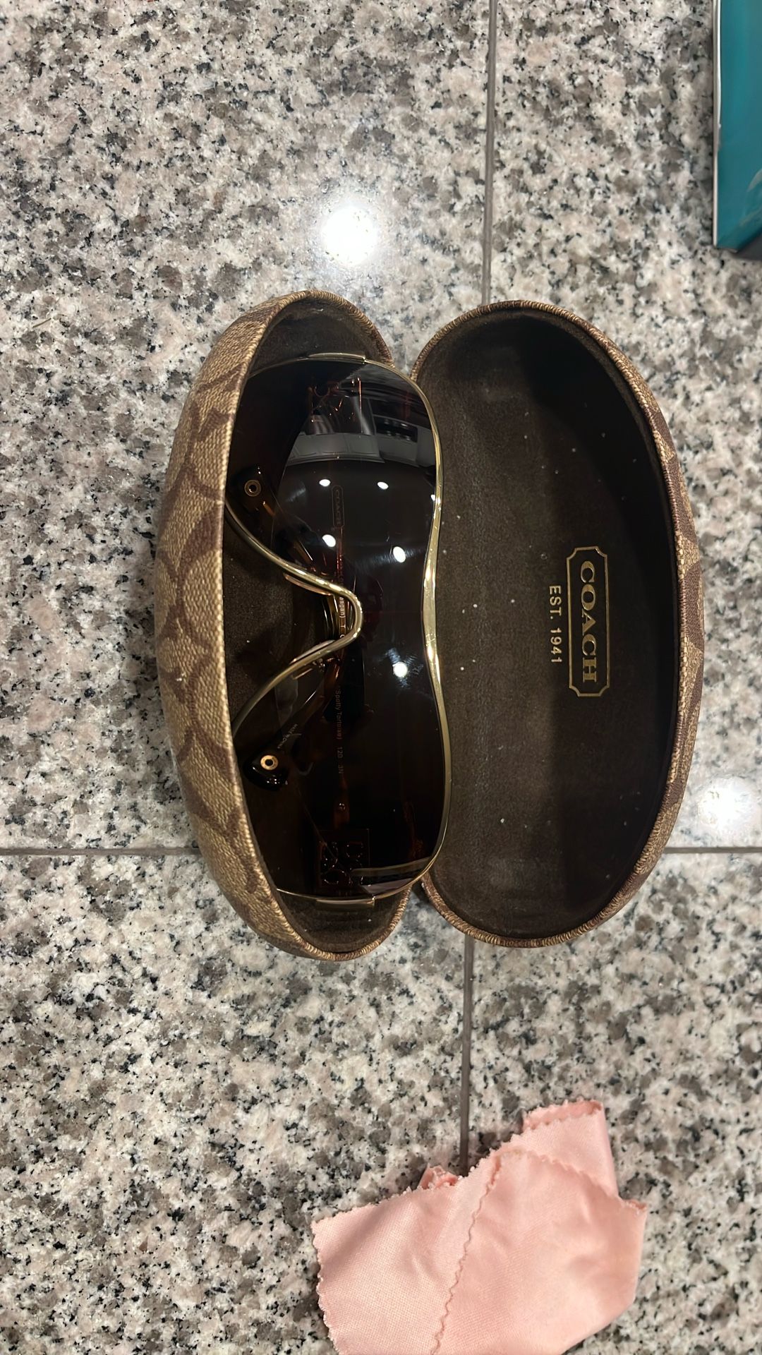 Coach Gold Rimmed Sunglasses 