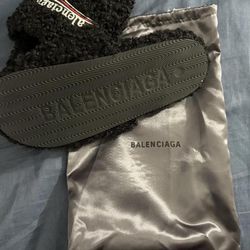 Balenciaga Fur Slides Size 8