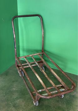 Vintage Industrial Metal Rolling Cart