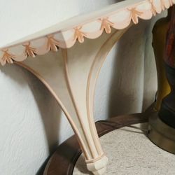 Vintage Pair Solid Wood Painted Wall Sconces Wall Shelves both $25 BEAUTIFUL