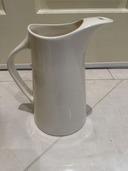 Modern White Ceramic Pitcher