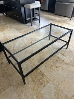 Metal And Glass Coffee Table