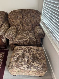FREE-FREE-Elegant Sofa Set with Chair & Ottoman- FREE