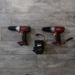 2 CORDLESS CHICAGO ElECTRIC DRILLS