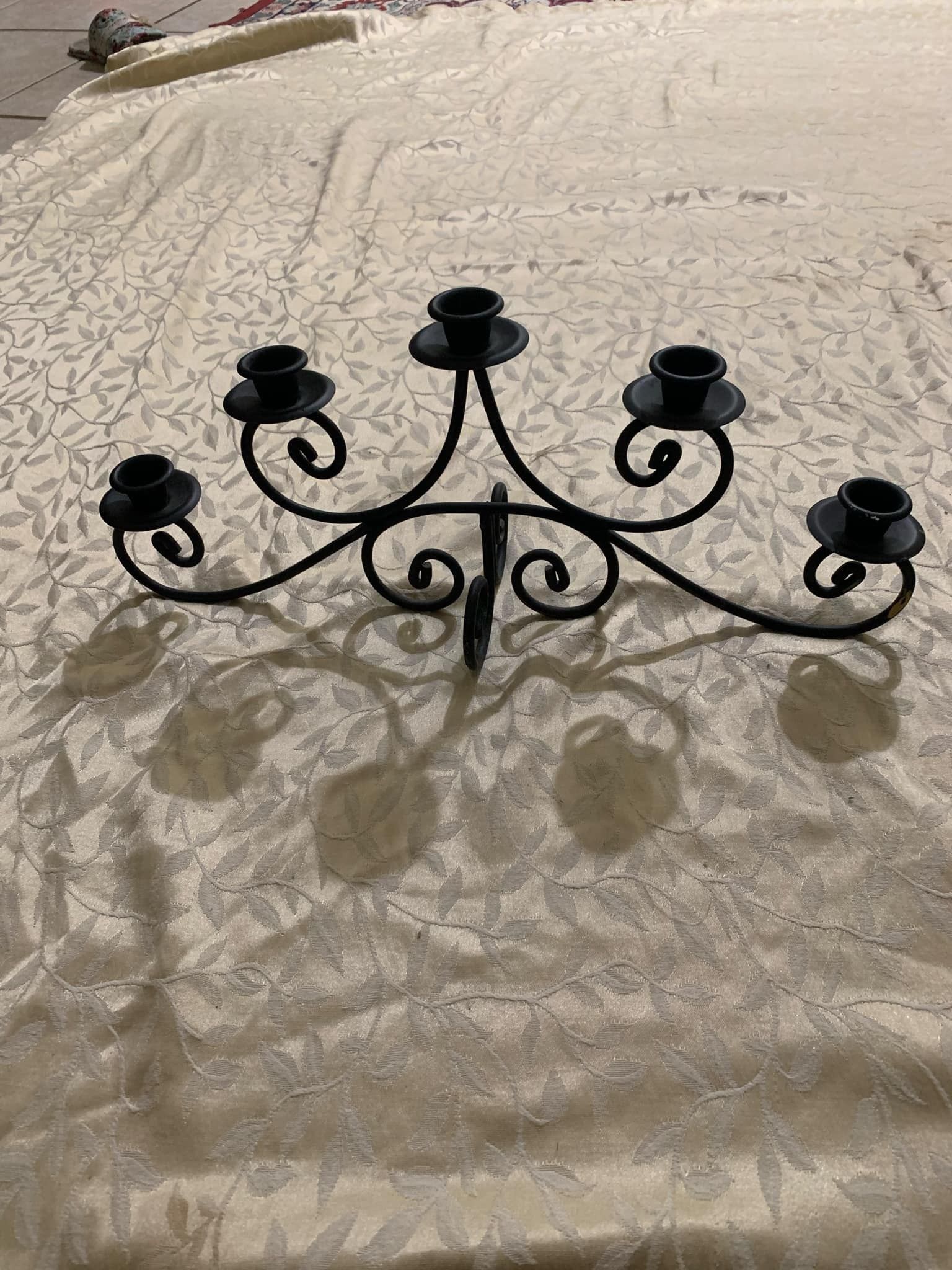 Partylite Hearthside Pillar Stand, Metal Candle Stick Holder,