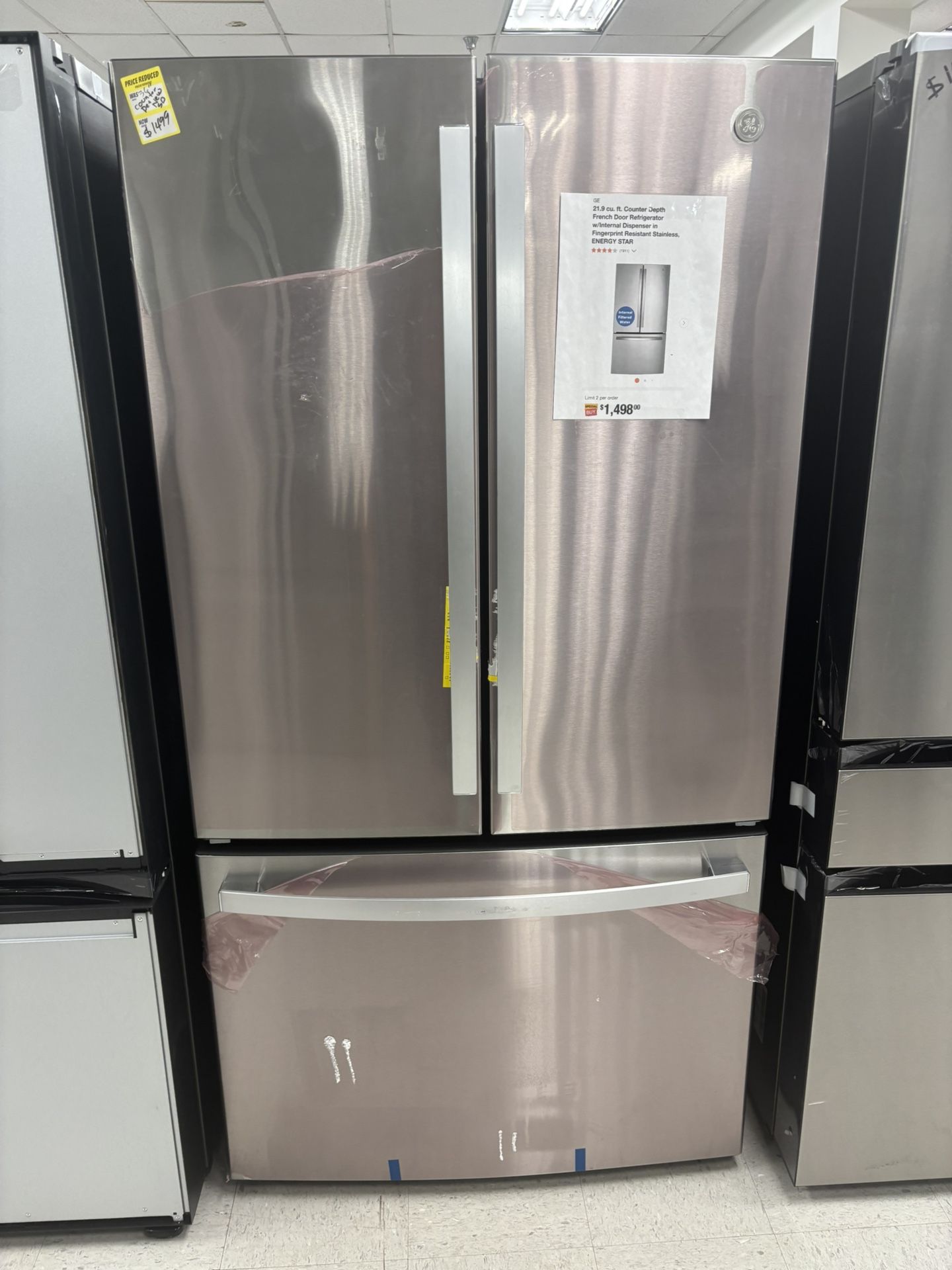 Ge 36” French Door Refrigerator New