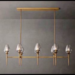 TULIP LINEAR GLASS CHANDELIER 65"