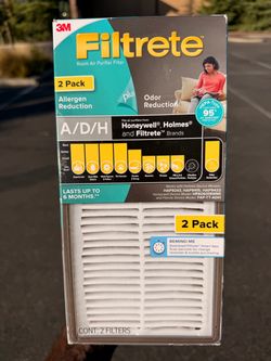 3M Filtrete Room Air Purifier Filter 2-Pack A/D/H