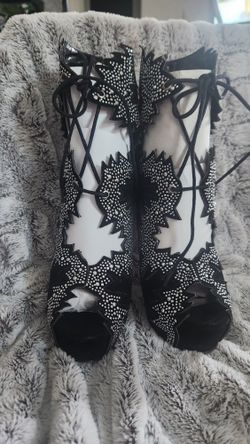 Black Stiletto studded heels
