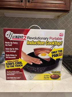 Portable induction cooktop with frying pan